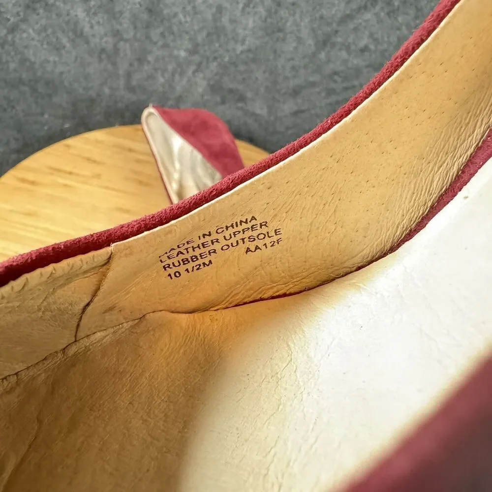 Michael Kors Stiletto Pumps Heels Womens 10.5 M Red Suede‎